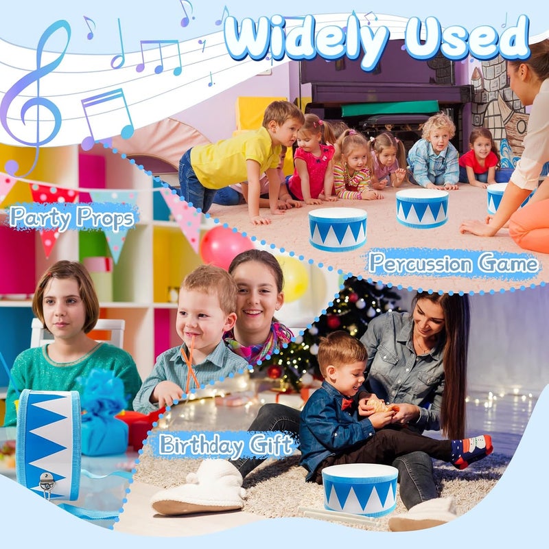 Xeehwb Kids Drum Set,8 Inch Wooden Drum Toys,Educational Baby Musical Toy with an Adjustable Strap and 2 Drumsticks,Sensory Musical Instrument Toys for Toddler,Kids,Boys & Girls - Image 5